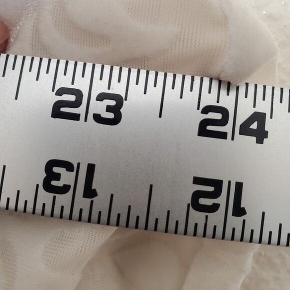 Desigual Women's XL Off-White Burnout Velvet Floral Sheer Top Gold Trim Pullover - Picture 9 of 15